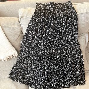 Madewell Black & White Floral Skirt - Size XS